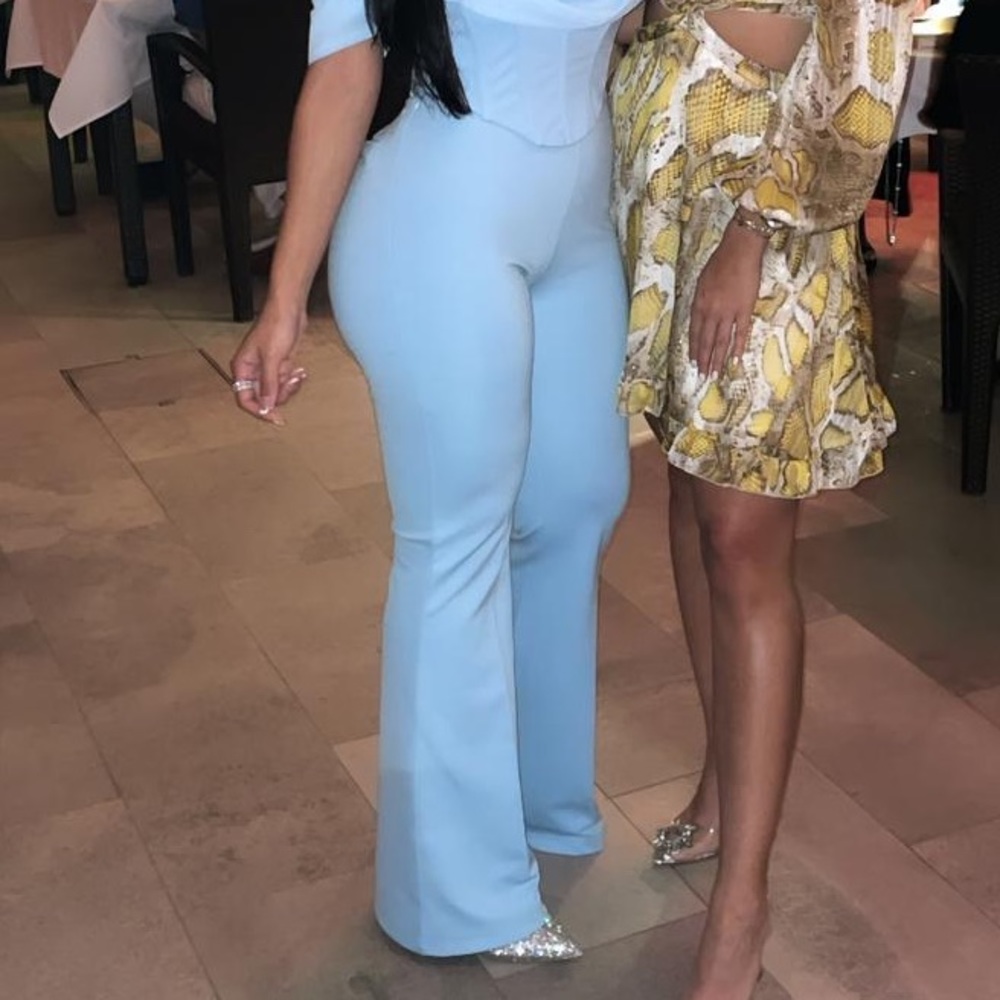 Birthday Set - baby blue TOP SMALL AND BOTTOM 6 high wait